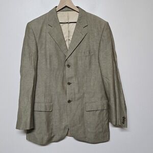 Massimo Dutti Loro Piana Sweet Irish Linen Wool Sport Coat Blazer 52EU 42R Italy